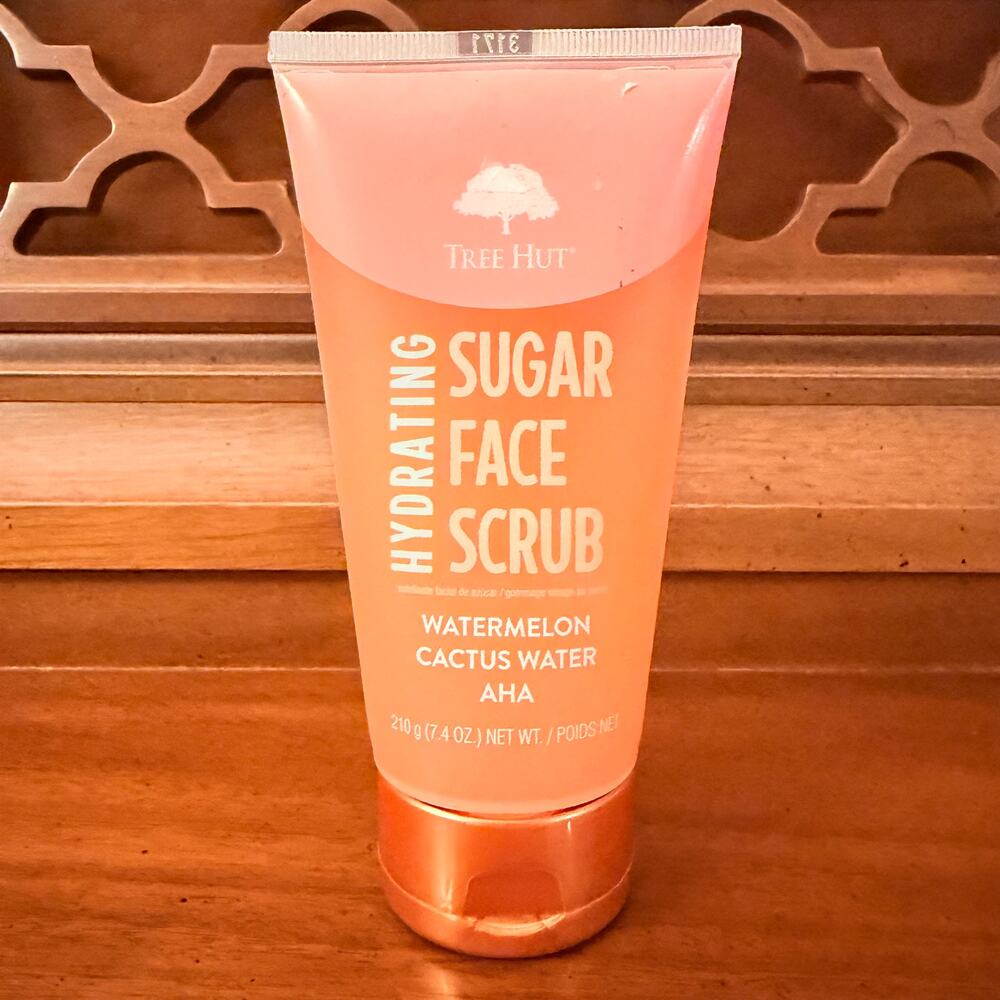 Tree Hut Watermelon Cactus Water AHA Hydrating Sugar Face Scrub 7.4 oz, New